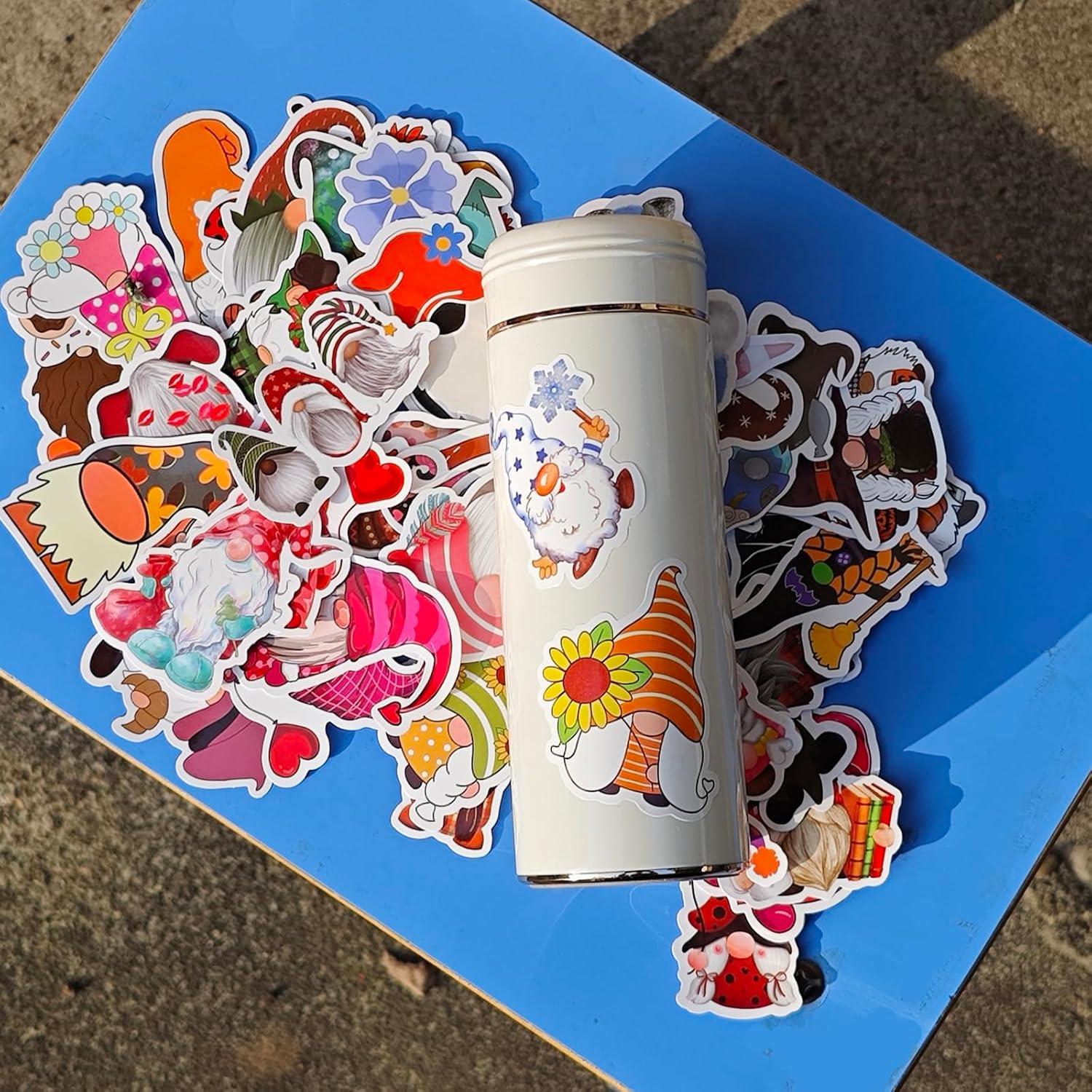 100 Stickers de Gnomos Fbowlsea para Decoración y Manualidades