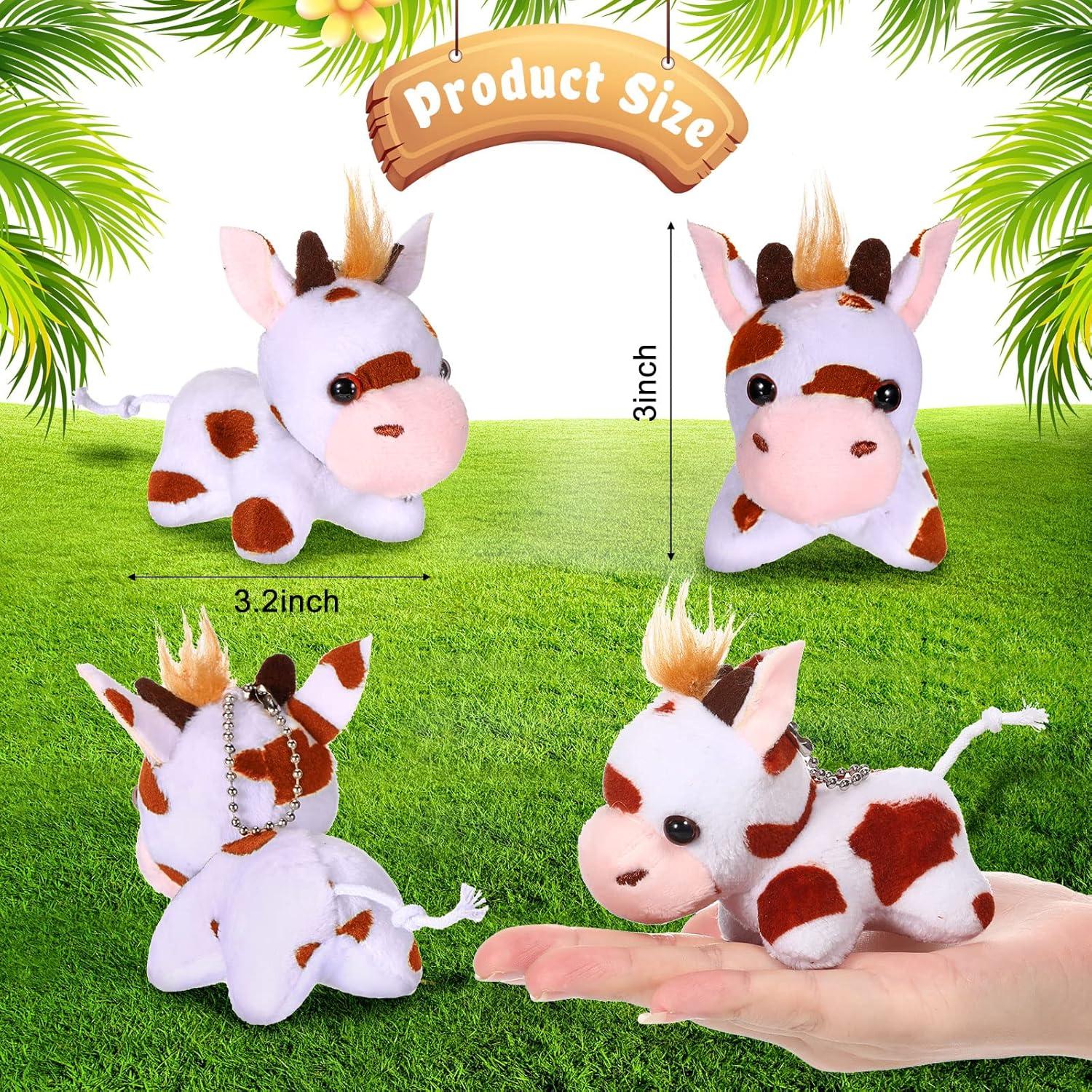 Zomiboo Vacas de Peluche 12 Piezas 8,13 cm Llavero Fiesta