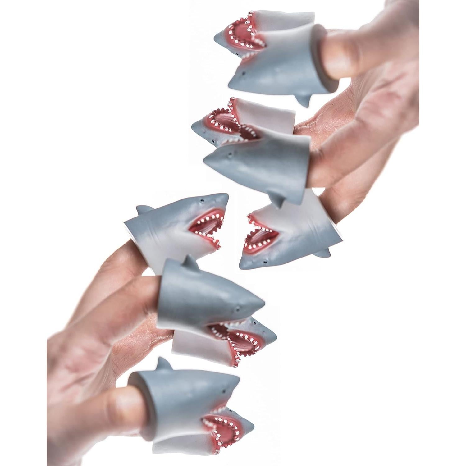 Conjunto de Marionetas de Dedos AQKILO Tiburón 10 Piezas