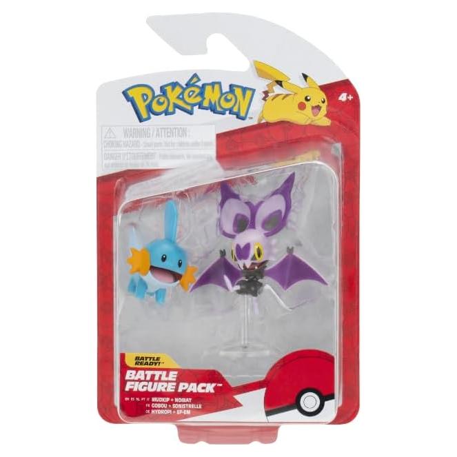Paquete de Figuras de Batalla Pokémon Jazwares Tatsugiri y Rowlet