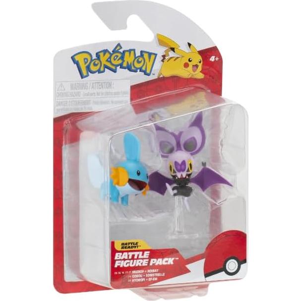 Paquete de Figuras de Batalla Pokémon Jazwares Tatsugiri y Rowlet
