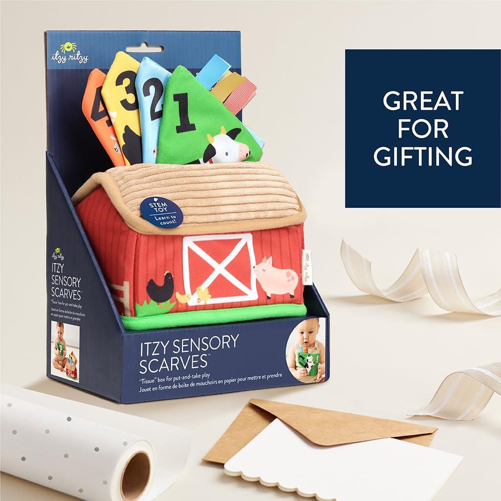 Pañuelos Sensoriales Itzy Ritzy Granja - 4 Piezas Educativas