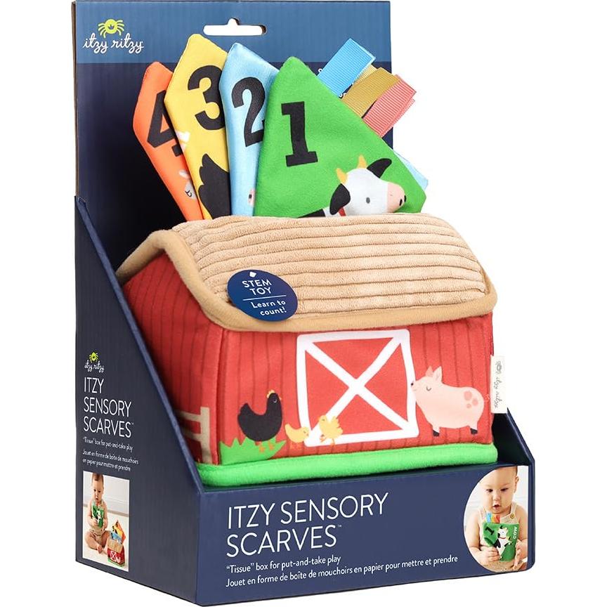 Pañuelos Sensoriales Itzy Ritzy Granja - 4 Piezas Educativas