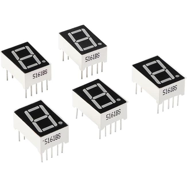 Tubo Digital LED 7 Segmentos 0.56" Rojo 10 Pines Ánodo Común