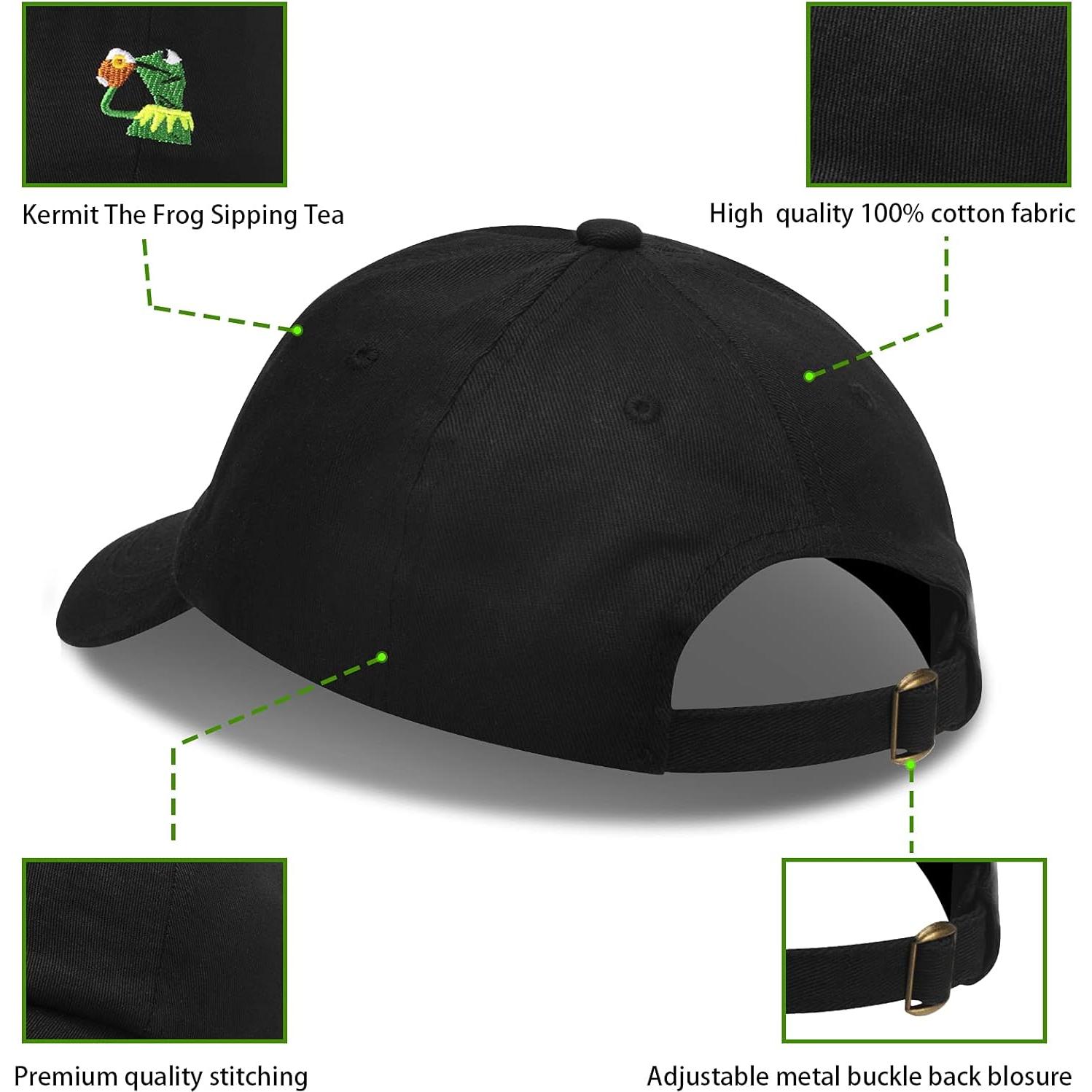 Gorra de béisbol ajustable Kermit la rana unisex 100% algodón