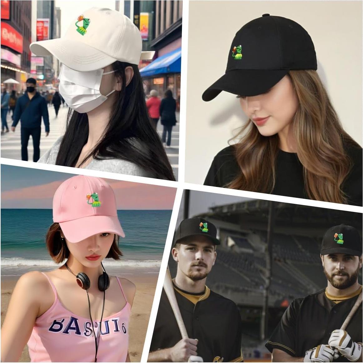 Gorra de béisbol ajustable Kermit la rana unisex 100% algodón
