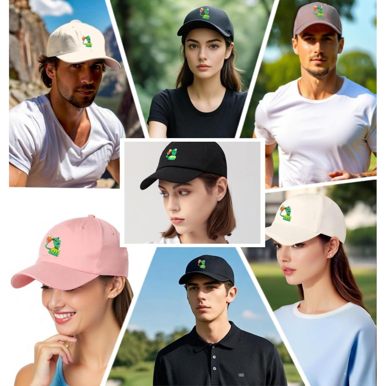 Gorra de béisbol ajustable Kermit la rana unisex 100% algodón