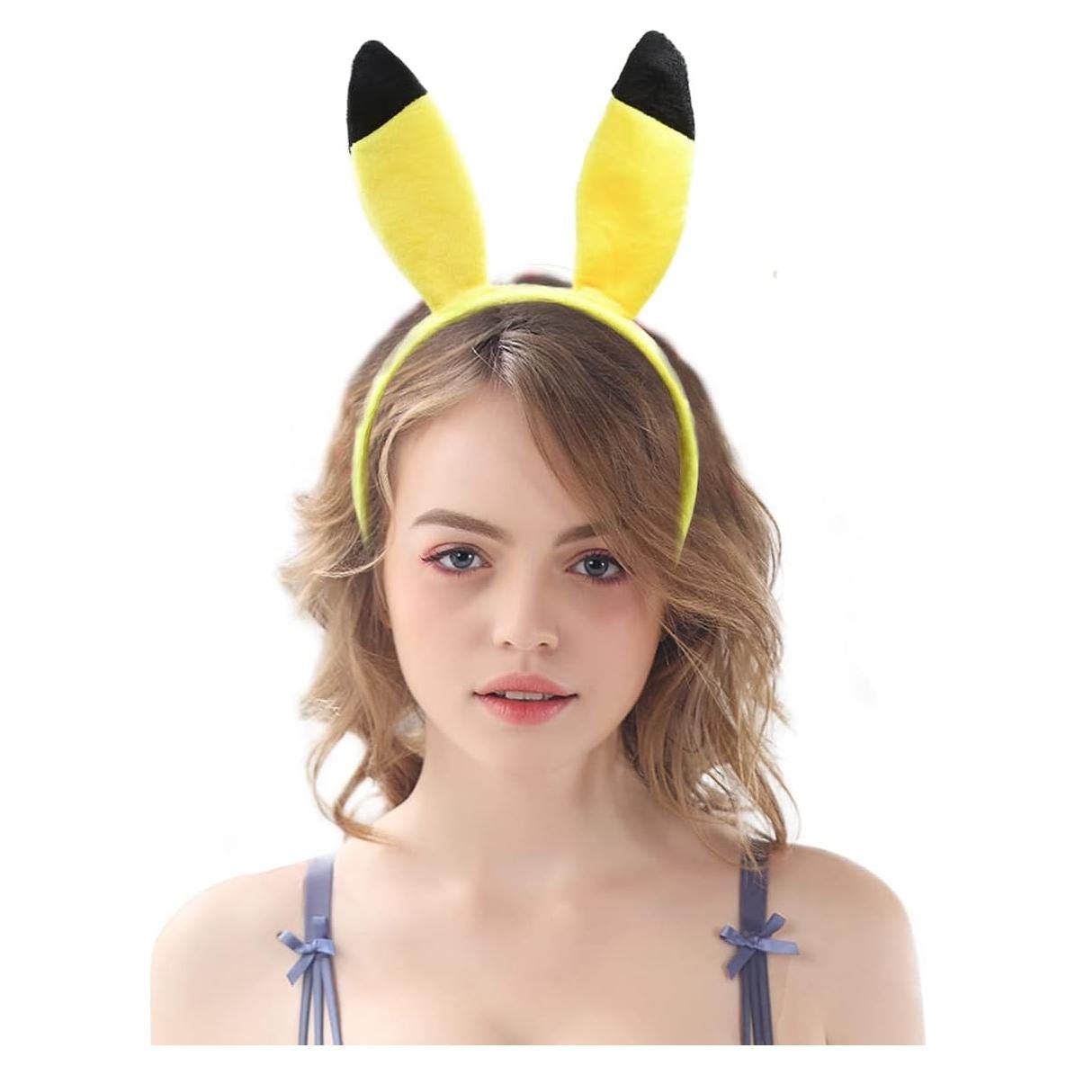 Diadema de Oídos de Caricatura Amarillos HODRME - Franela Suave