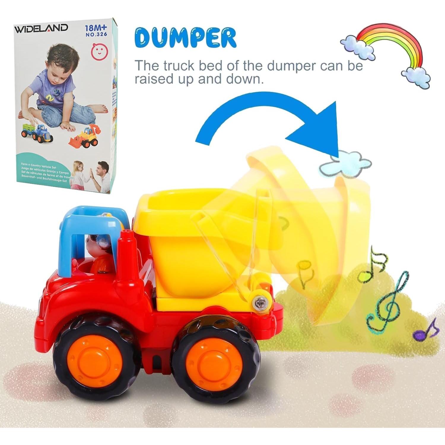 Conjunto de 4 Camiones de Juguete WIDELAND para Niños