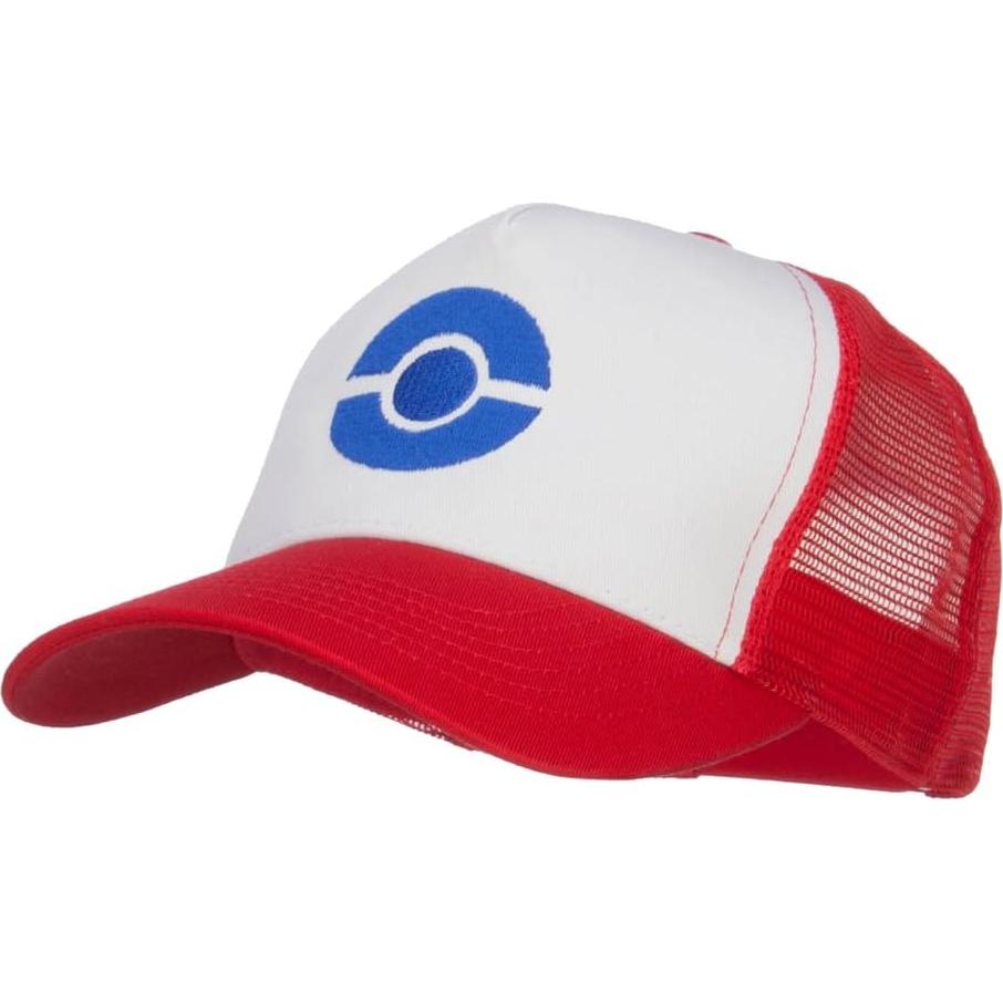Gorra de Malla Bordada Ash Ketchum Unisex Ajustable