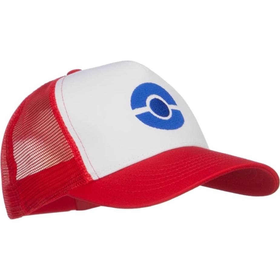 Gorra de Malla Bordada Ash Ketchum Unisex Ajustable