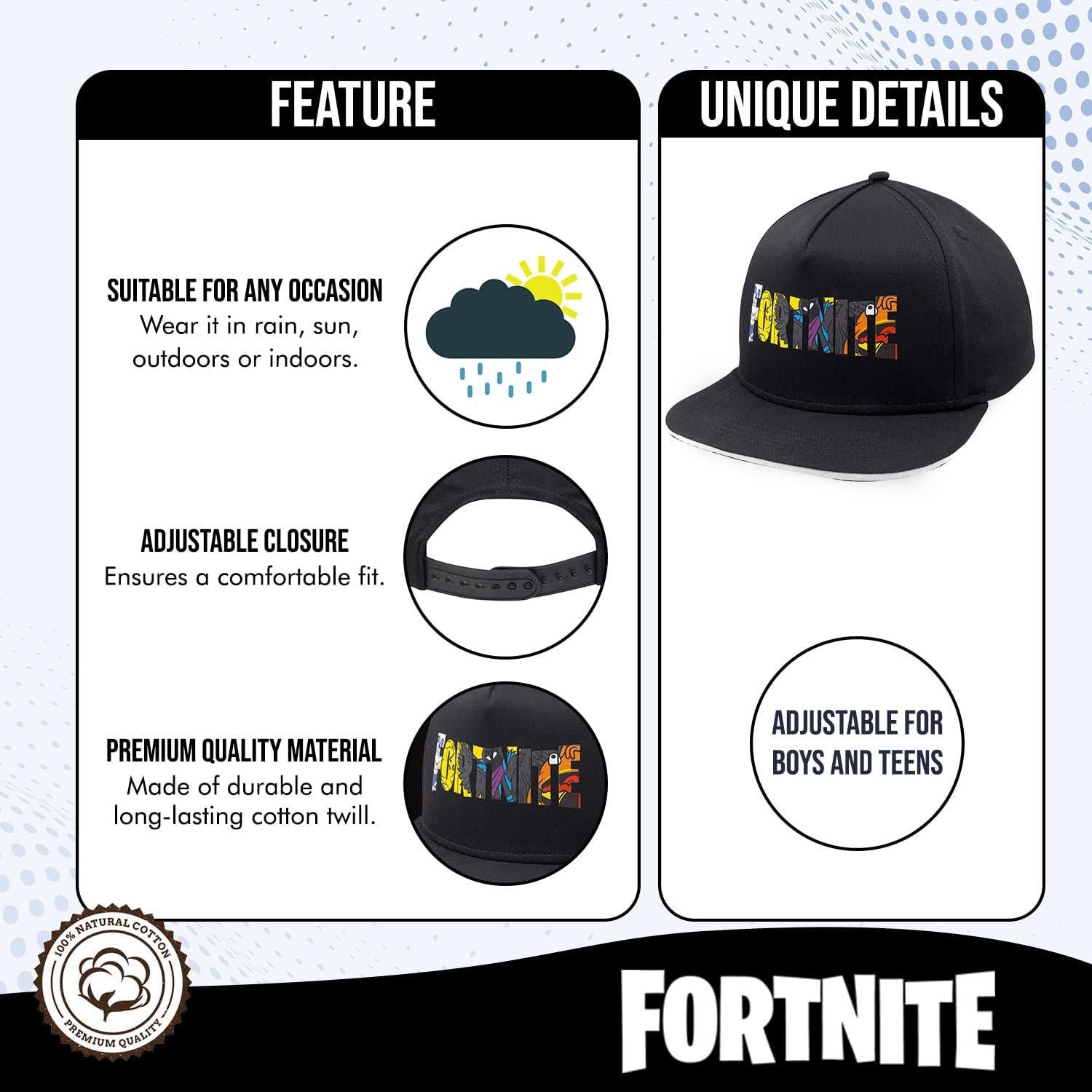 Gorra de béisbol Fortnite para niños ajustable - Calidad Premium