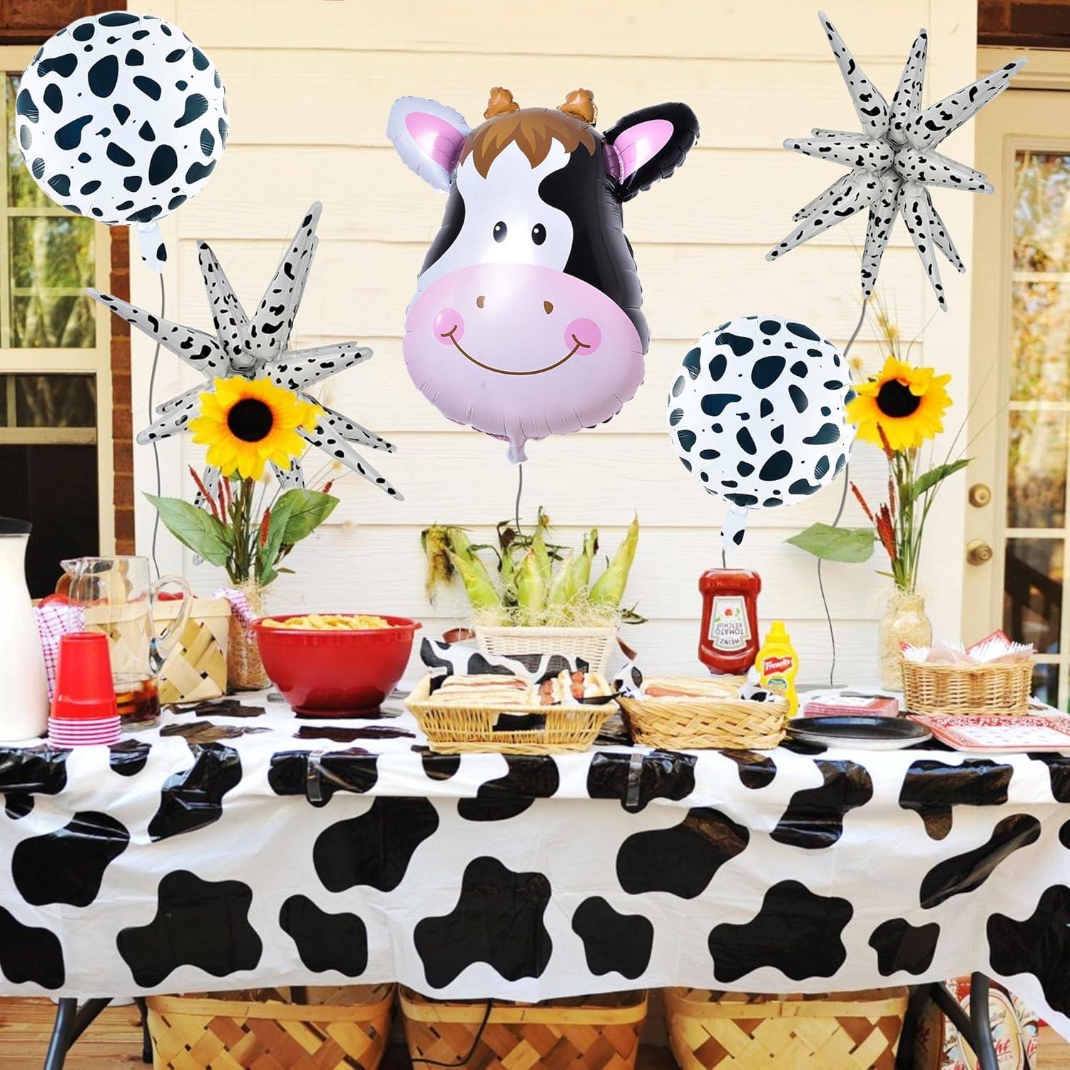 Set 5 Globos de Vaca Heyiminy 45 cm Fiesta Cumpleaños