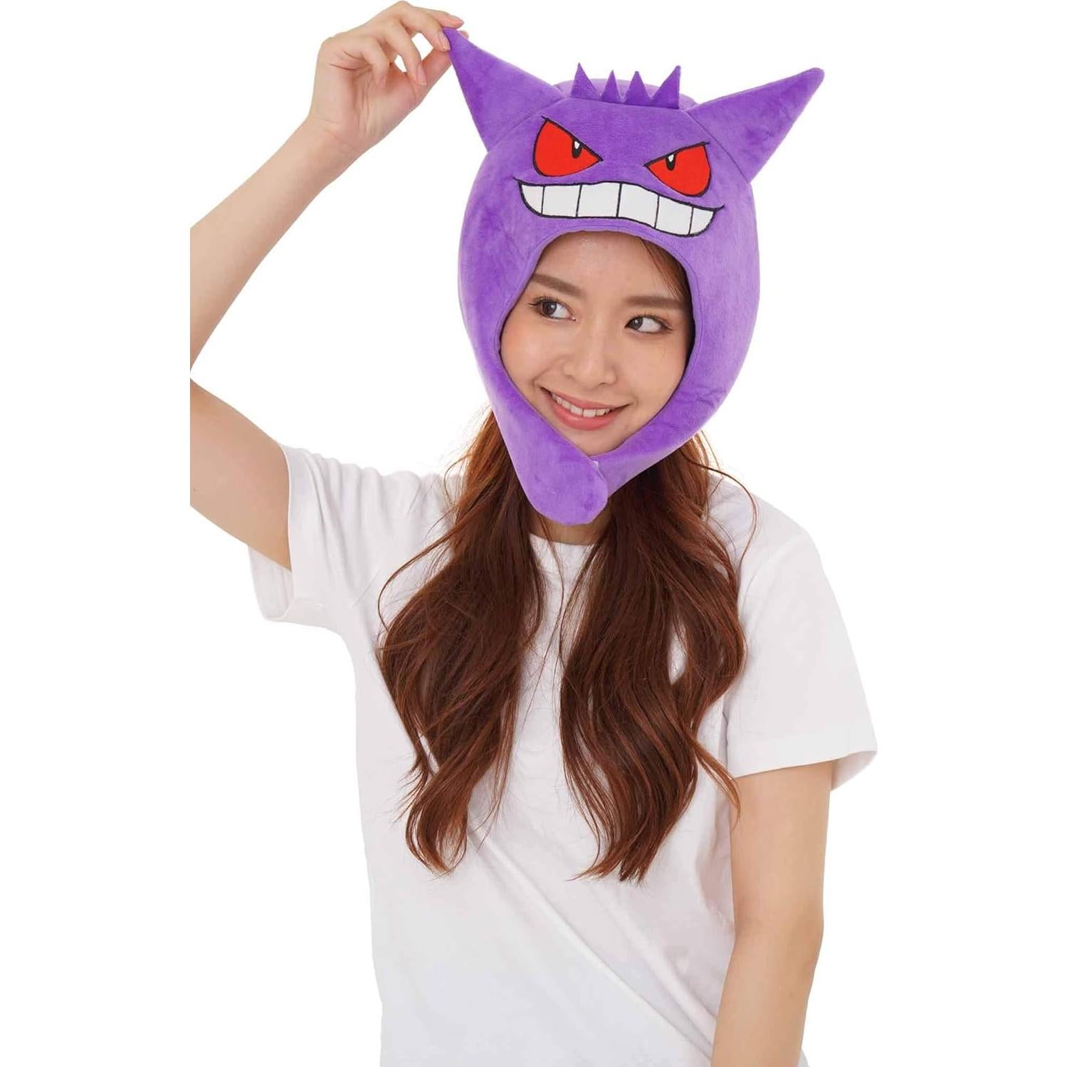 Gorro Kigurumi SAZAC Pokemon Gengar con Solapas para Orejas