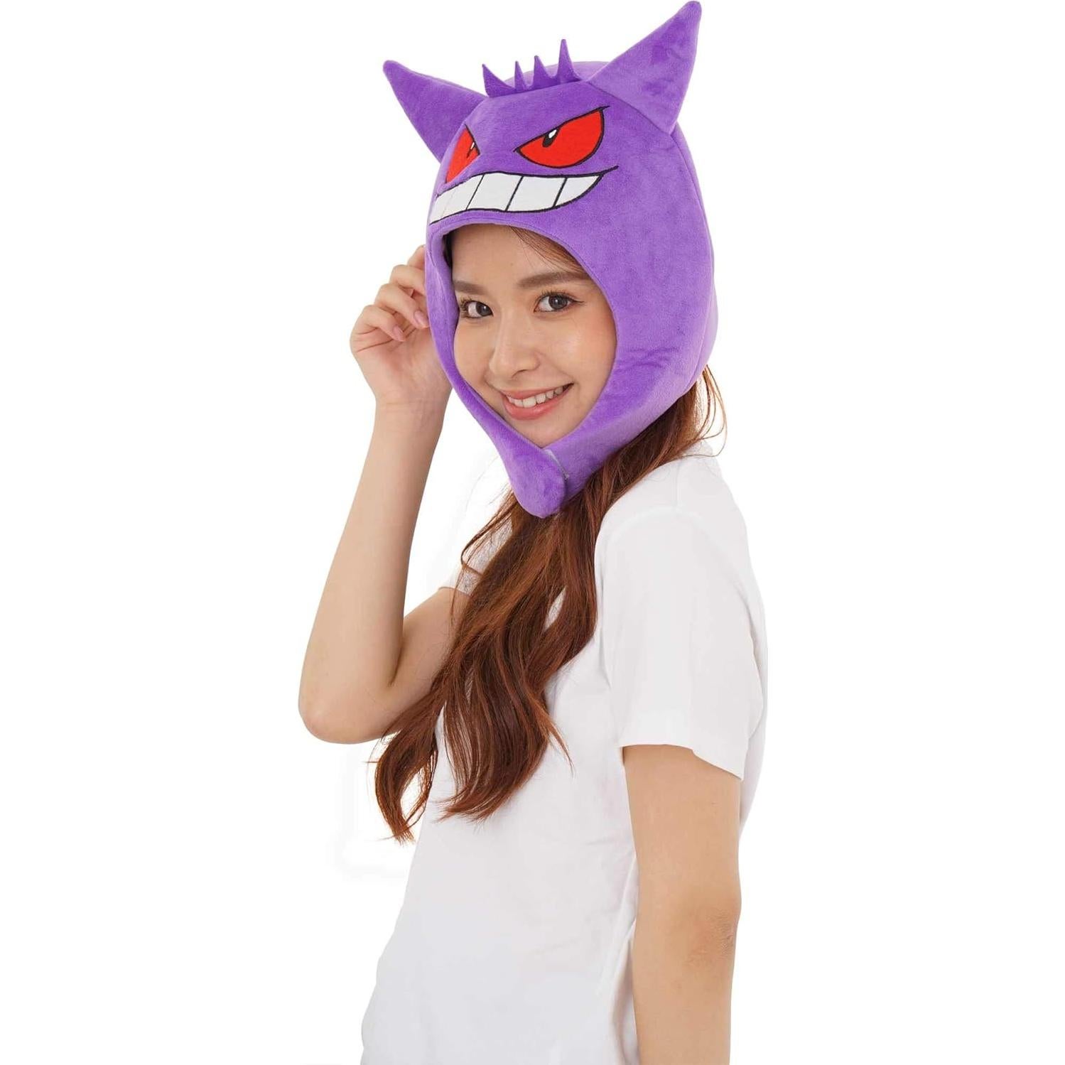 Gorro Kigurumi SAZAC Pokemon Gengar con Solapas para Orejas