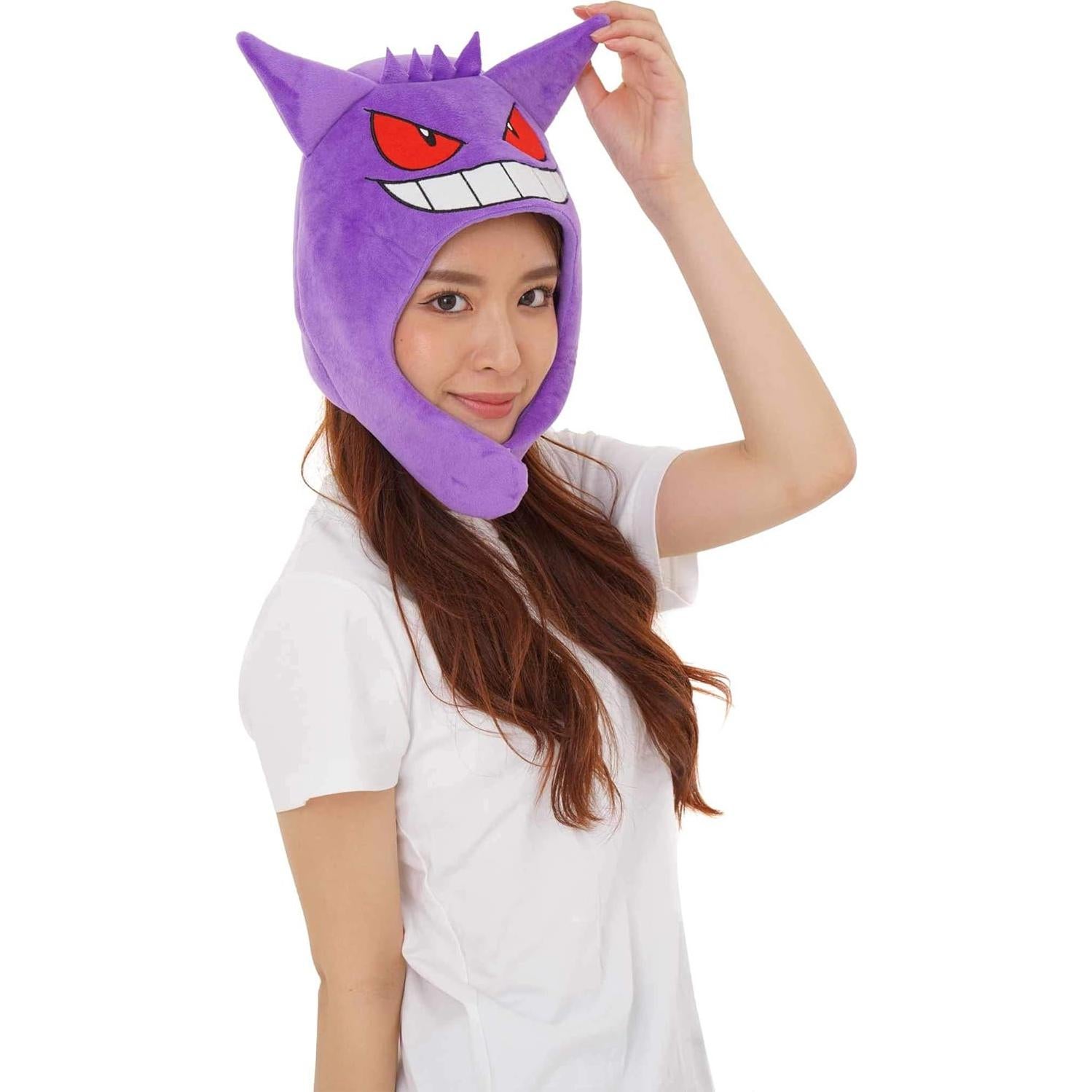 Gorro Kigurumi SAZAC Pokemon Gengar con Solapas para Orejas