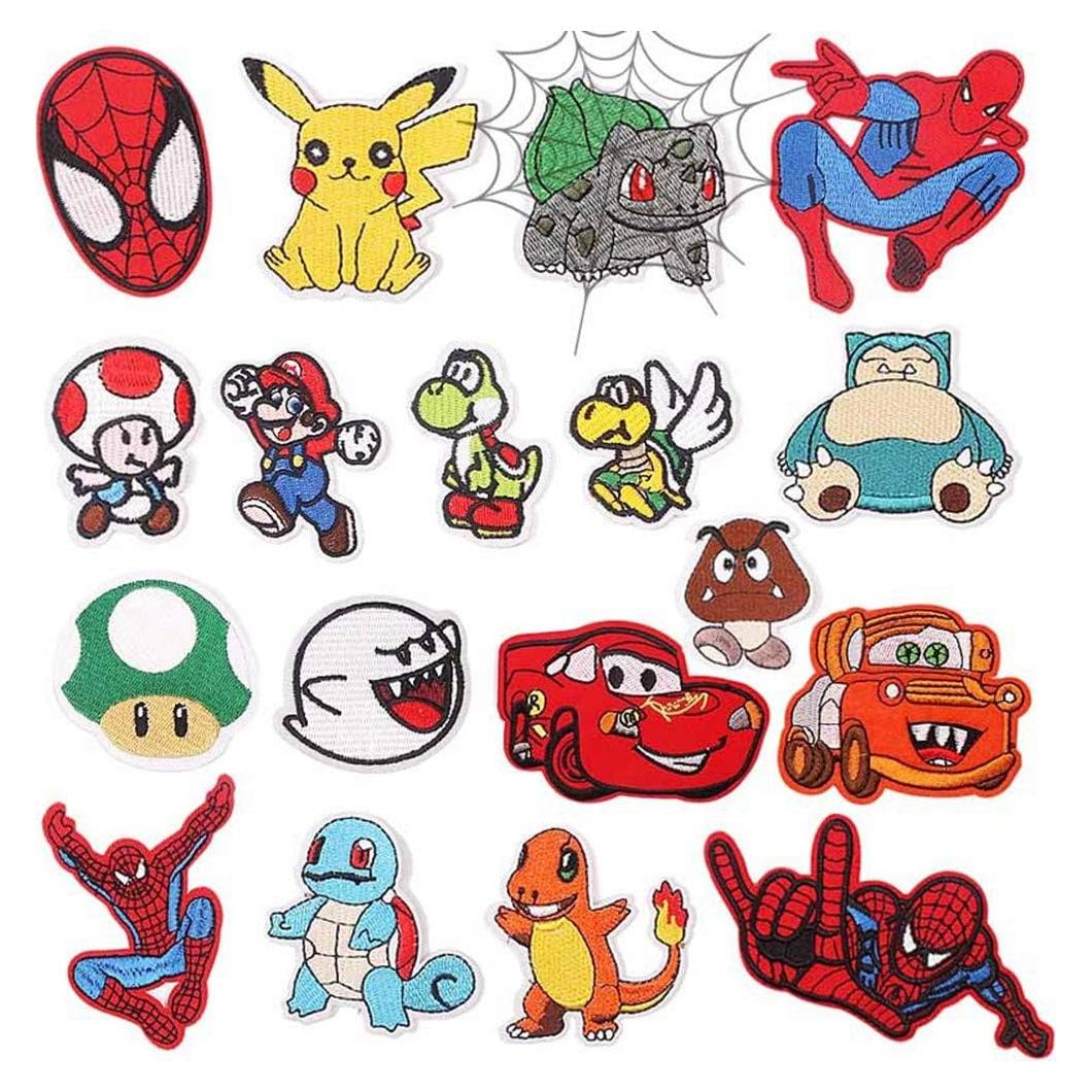 18 Parches Decorativos Nuguri para Planchar y Coser - Multicolor