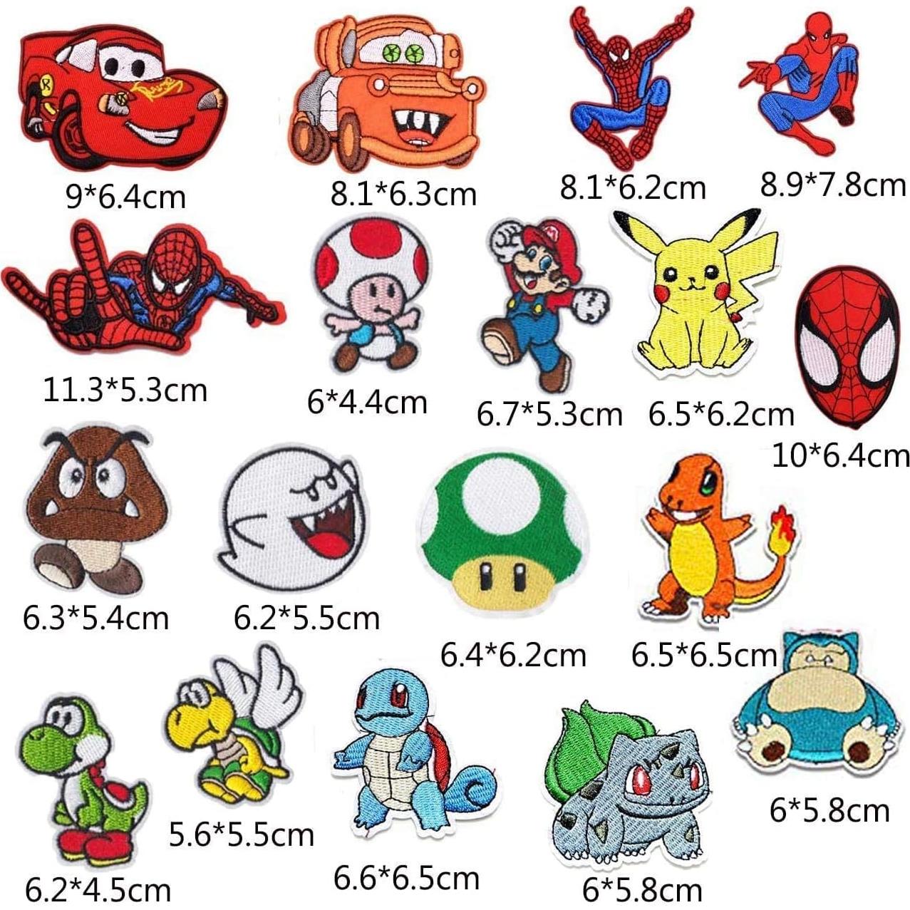 18 Parches Decorativos Nuguri para Planchar y Coser - Multicolor