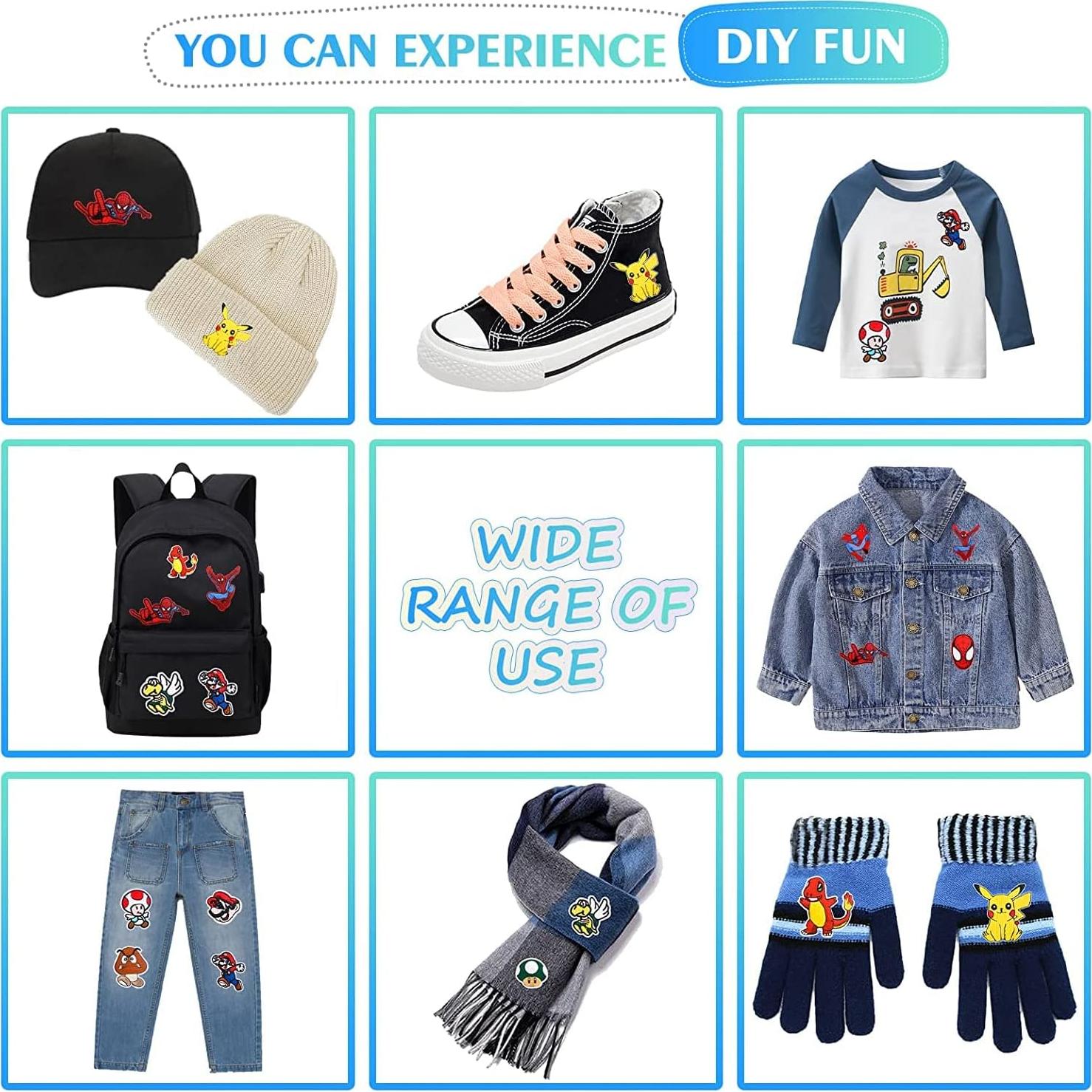 18 Parches Decorativos Nuguri para Planchar y Coser - Multicolor