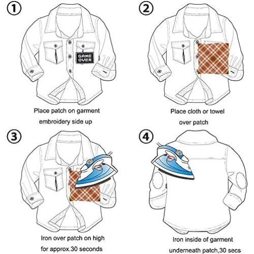 18 Parches Decorativos Nuguri para Planchar y Coser - Multicolor