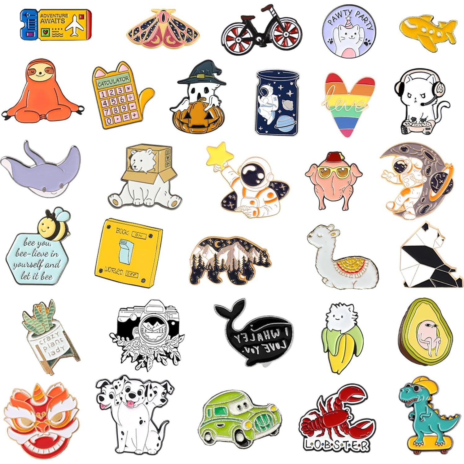 Set de 20 Pines de Esmalte SINCCO para Mochilas y Chaquetas