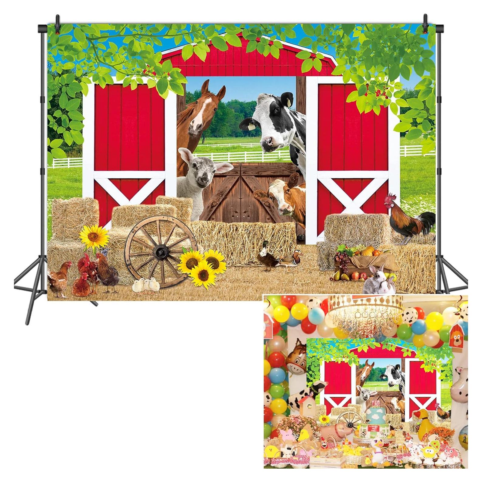 Fondo de Fiesta de Granja BAIFNEZ 210x150cm Colorido