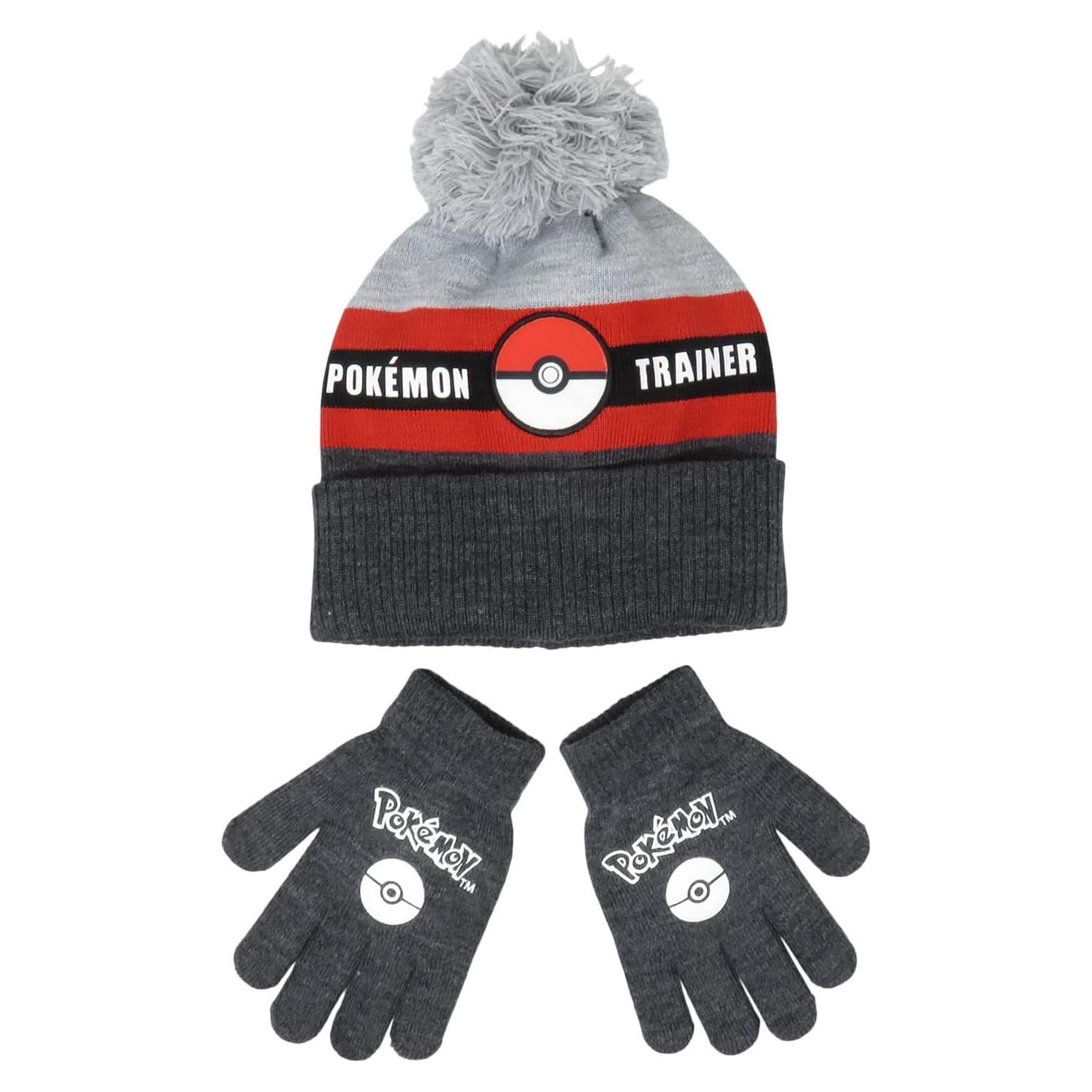 Gorro y Guantes Pokémon Trainer Pokeball para Niños