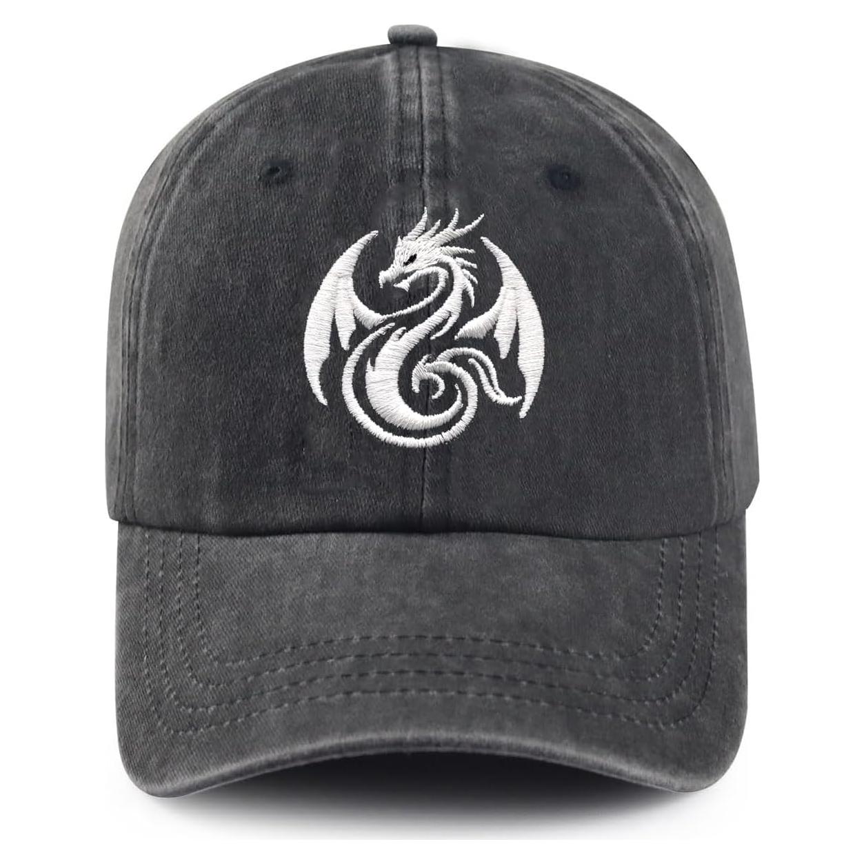 Gorra de Béisbol Bordada Dragón Unisex Bshuey Ajustable