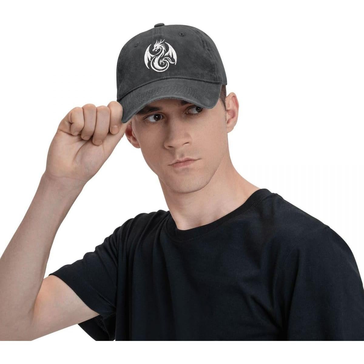 Gorra de Béisbol Bordada Dragón Unisex Bshuey Ajustable