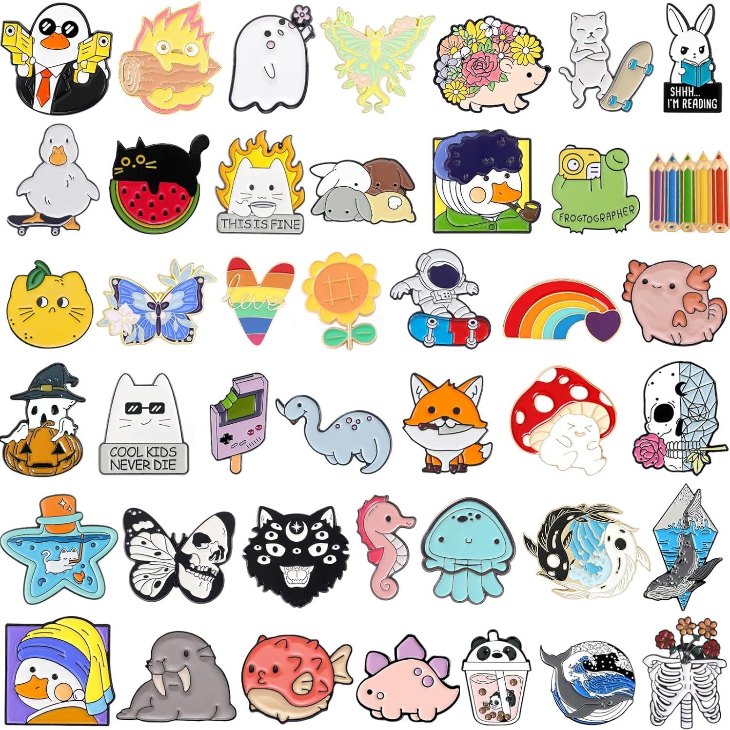 Conjunto de Pines de Esmalte Mixtos 20/40/60 pcs - Decoración Unisex