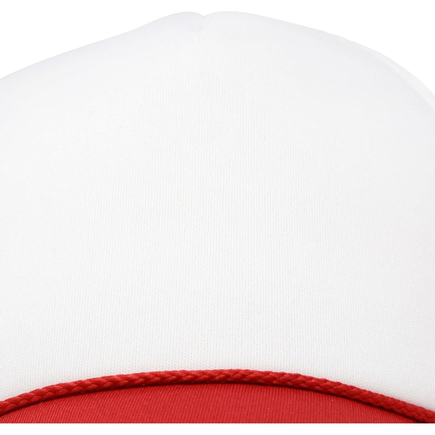 Gorra Trucker Ajustable DALIX para Jóvenes - Rojo/Blanco