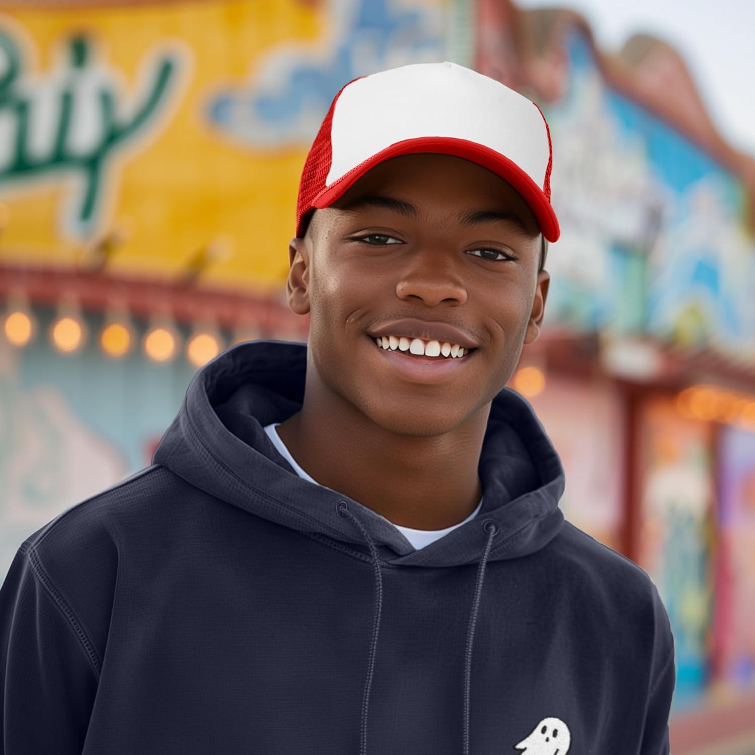 Gorra Trucker DALIX de Dos Tonos con Malla Ajustable 58-63 cm