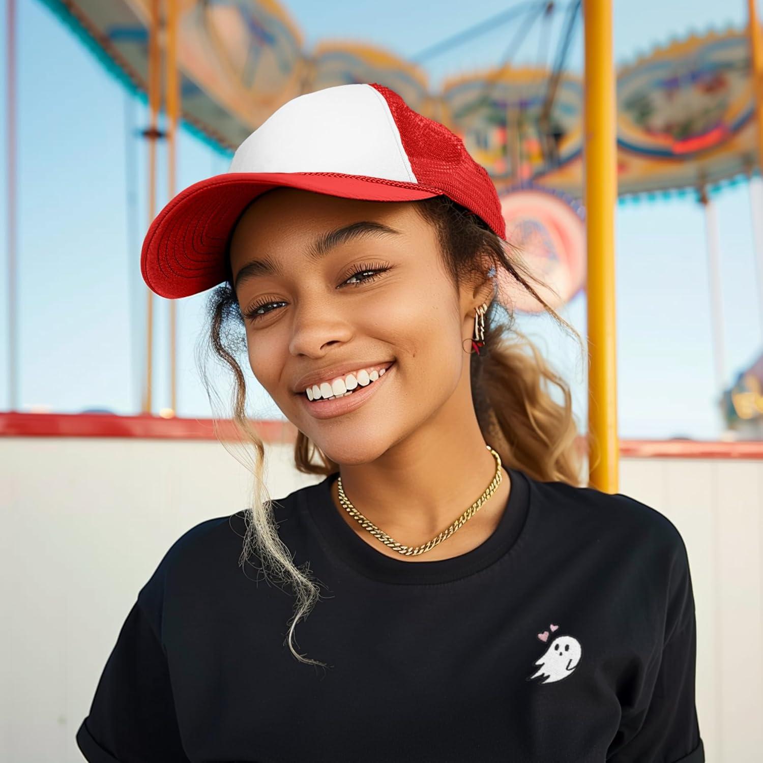 Gorra Trucker DALIX de Dos Tonos con Malla Ajustable 58-63 cm