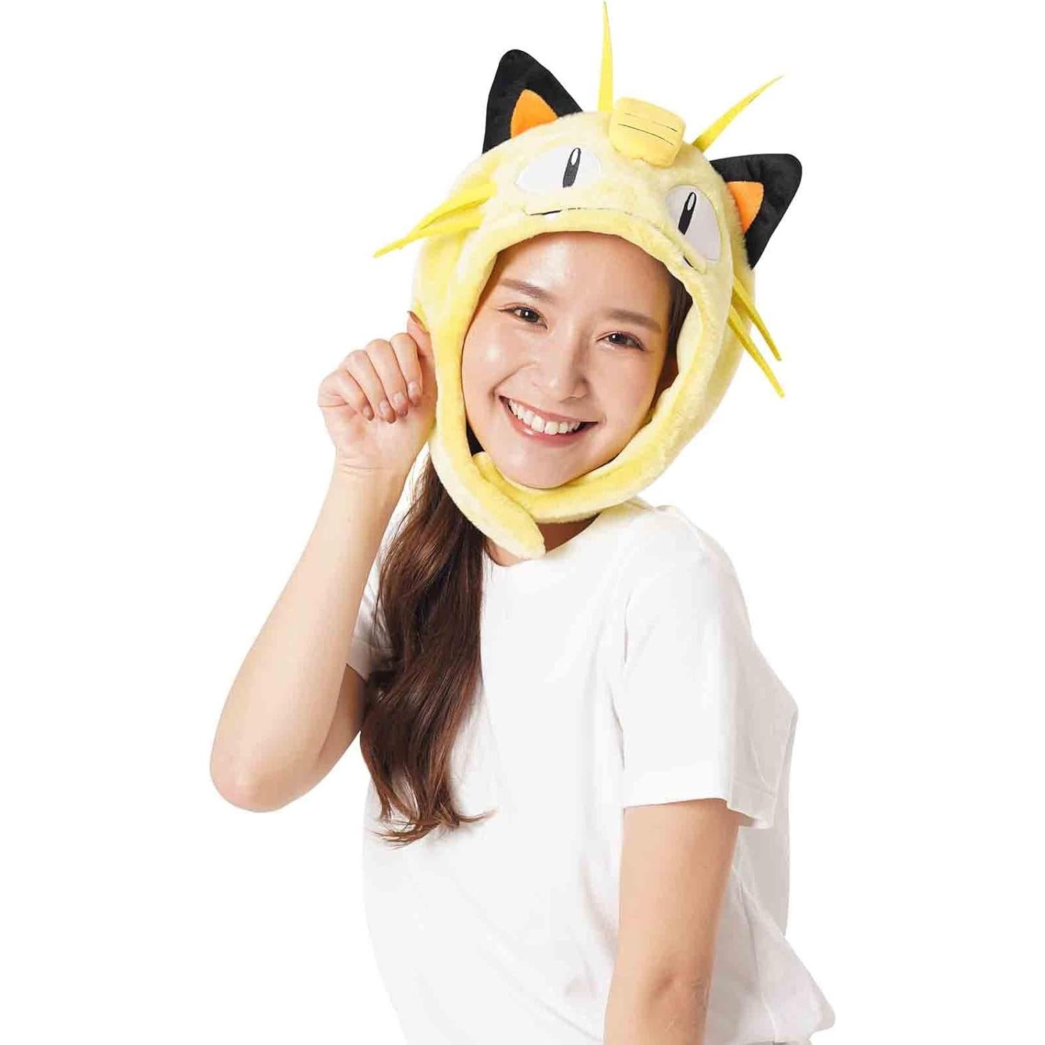 Gorro Kigurumi Meowth SAZAC Cálido con Solapas para Orejas