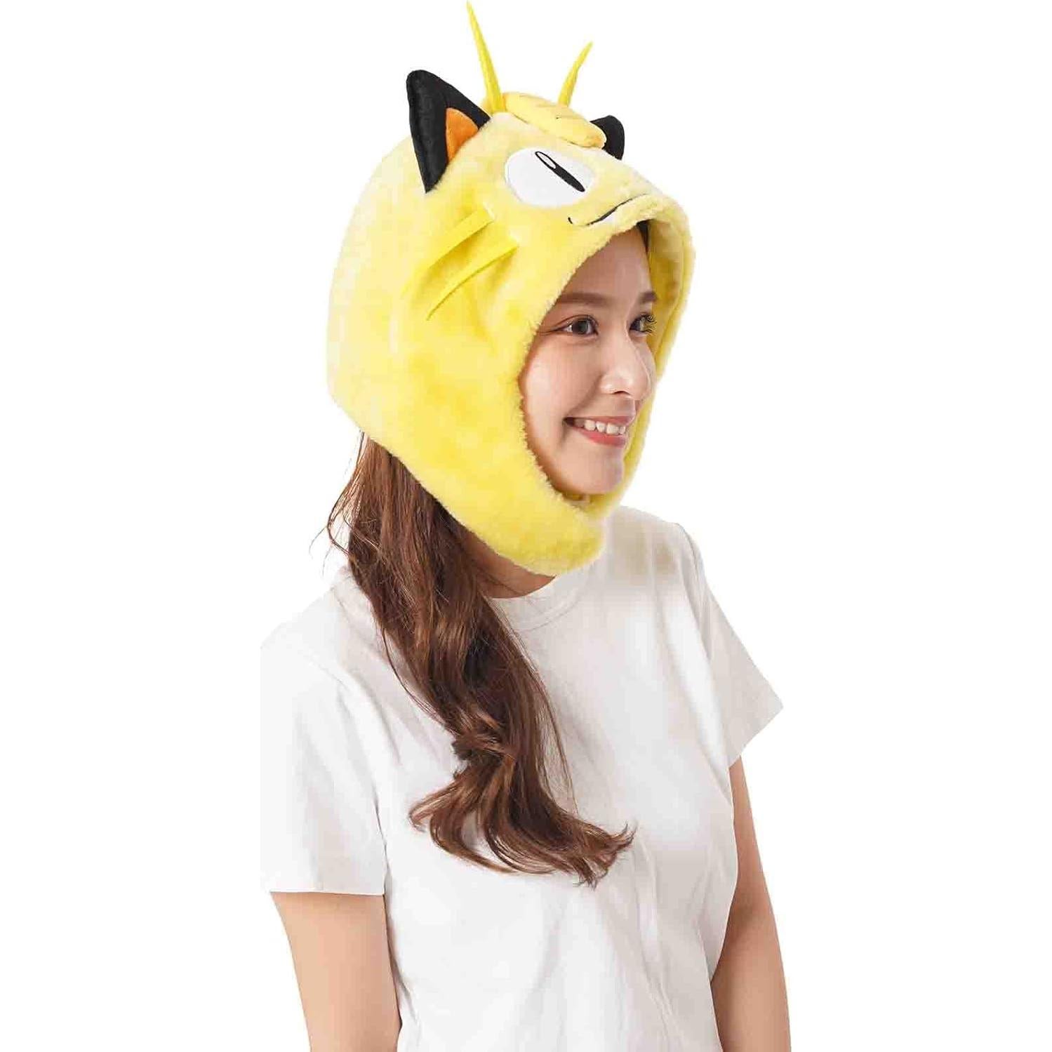 Gorro Kigurumi Meowth SAZAC Cálido con Solapas para Orejas