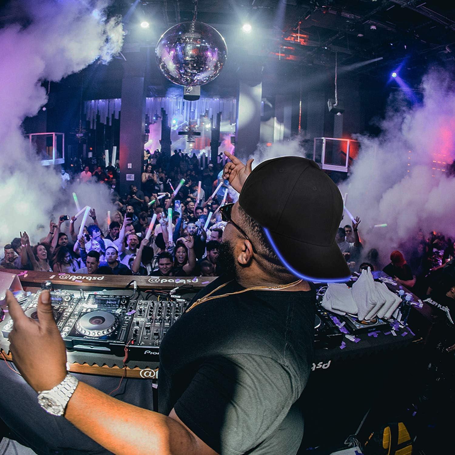 Gorra LED JIGUOOR Multicolor Ajustable para Fiesta y Eventos