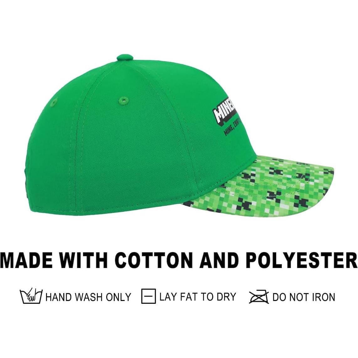 Gorra de béisbol ajustable Minecraft Creeper para jóvenes