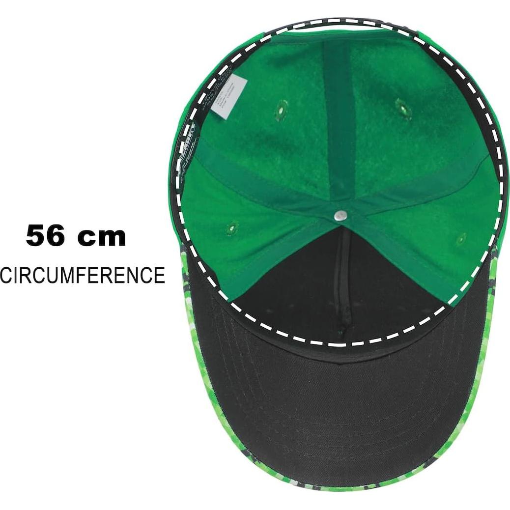 Gorra de béisbol ajustable Minecraft Creeper para jóvenes