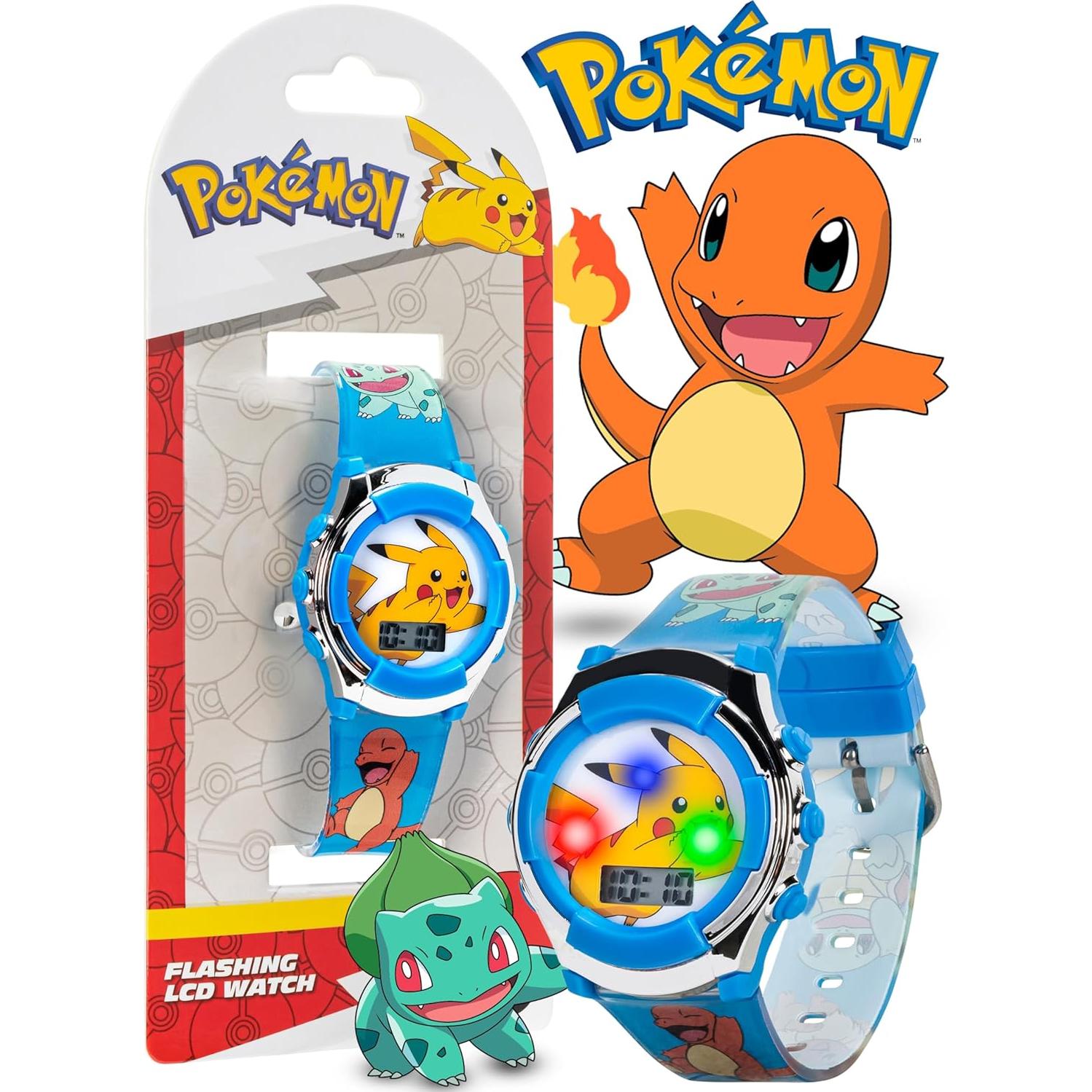 Reloj Digital Pokémon para Niños con LED - Pikachu y Amigos