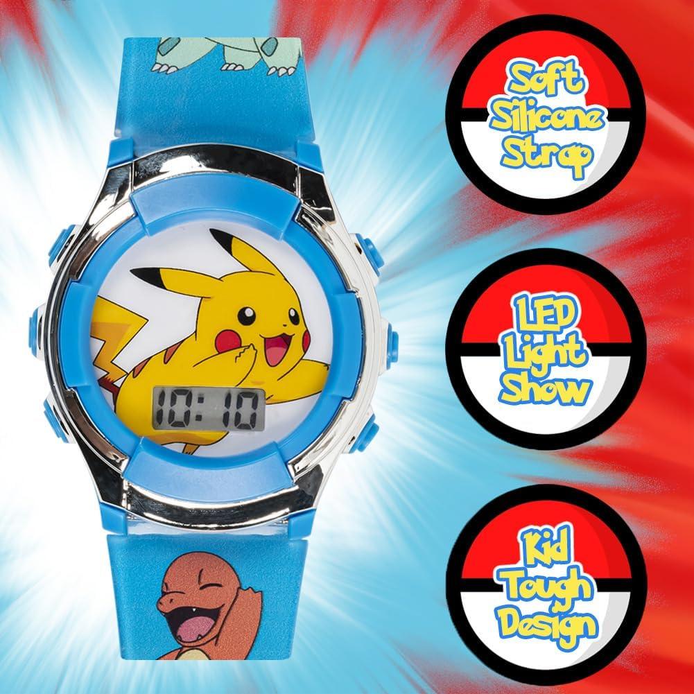 Reloj Digital Pokémon para Niños con LED - Pikachu y Amigos