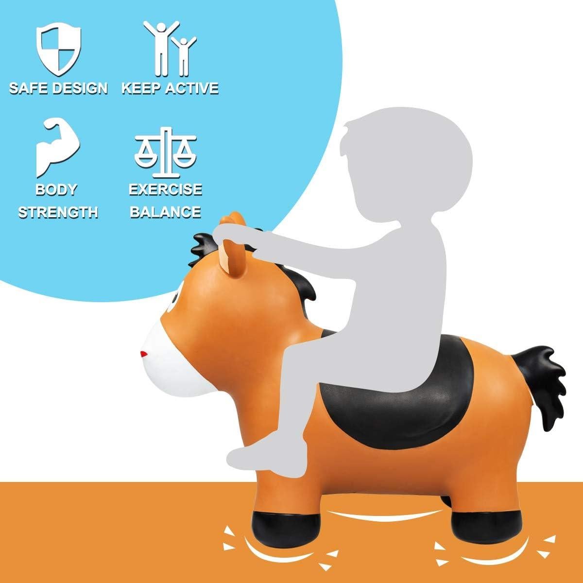 Caballo Saltarín Inflable EVERICH TOY para Niños 1-6 Años