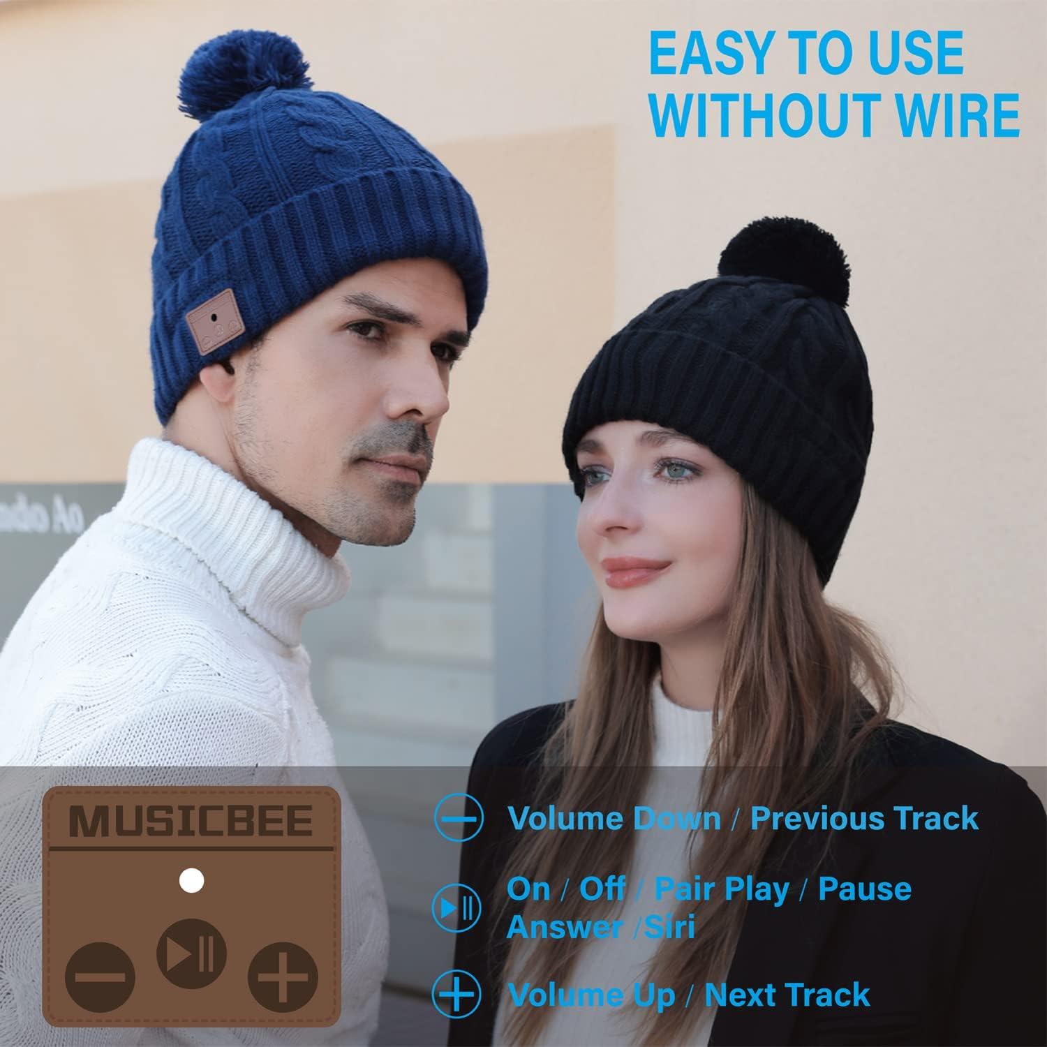 Gorro Bluetooth MUSICBEE V5.2 Inalámbrico para Invierno