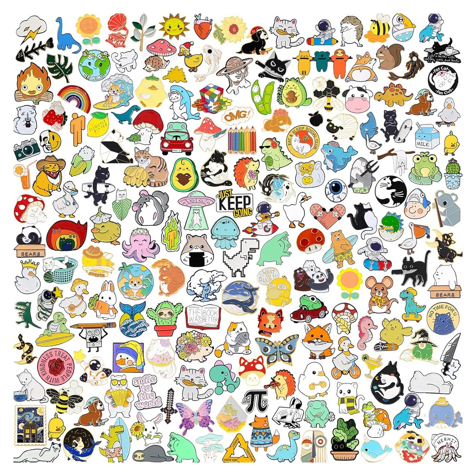 Conjunto de 20 Pines de Esmalte Divertidos para Mochilas