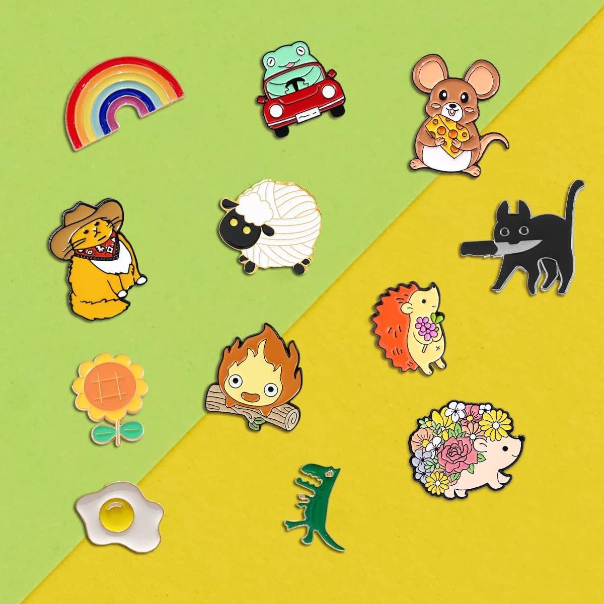 Conjunto de 20 Pines de Esmalte Divertidos para Mochilas