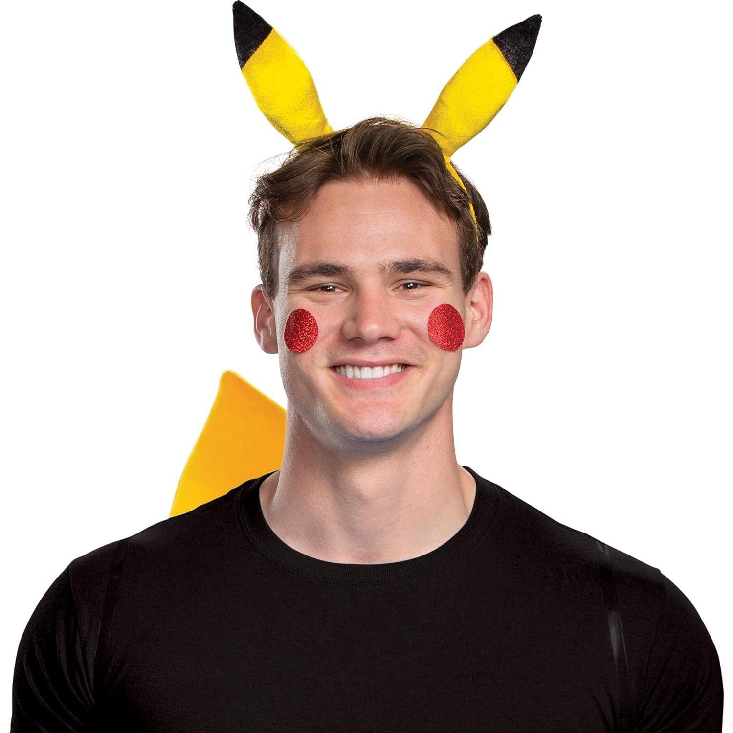 Kit de Disfraz Pikachu Adulto Disfraz - Diadema y Cola