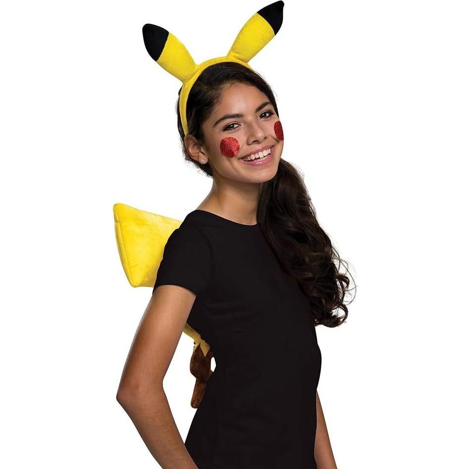 Kit de Disfraz Pikachu Adulto Disfraz - Diadema y Cola