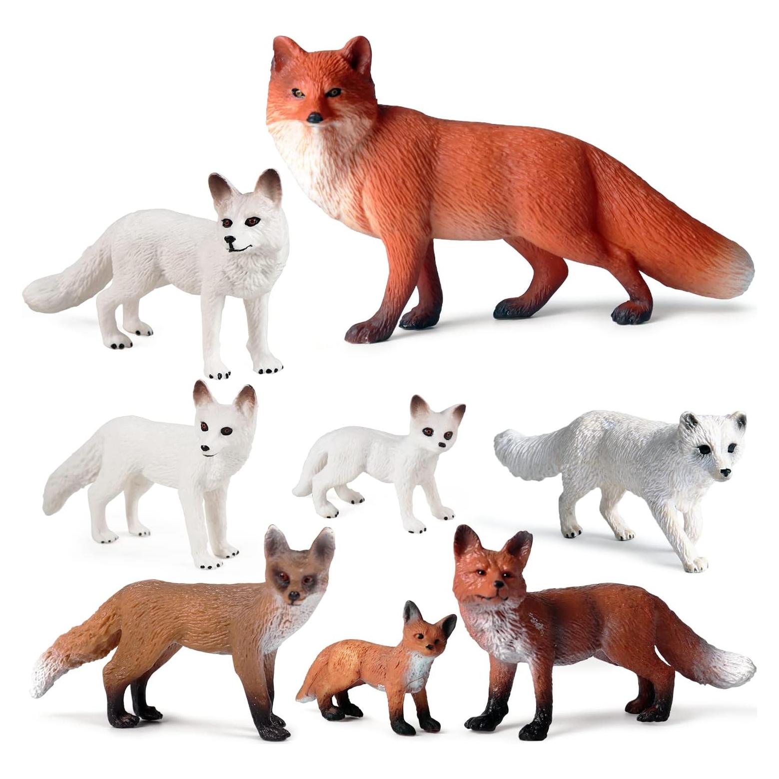 Conjunto 8 Figuras de Zorro SIENON Animales Miniatura