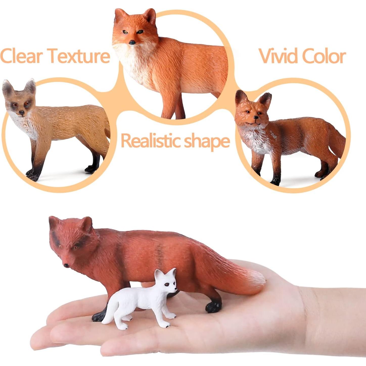 Conjunto 8 Figuras de Zorro SIENON Animales Miniatura