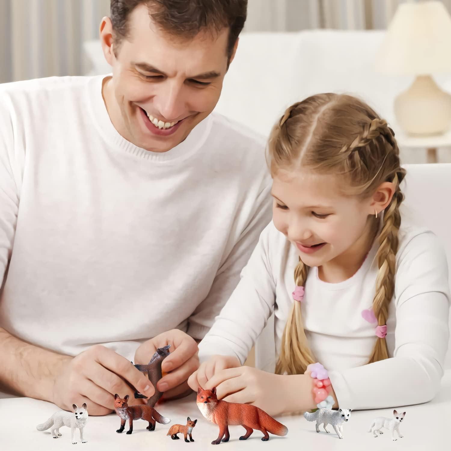 Conjunto 8 Figuras de Zorro SIENON Animales Miniatura