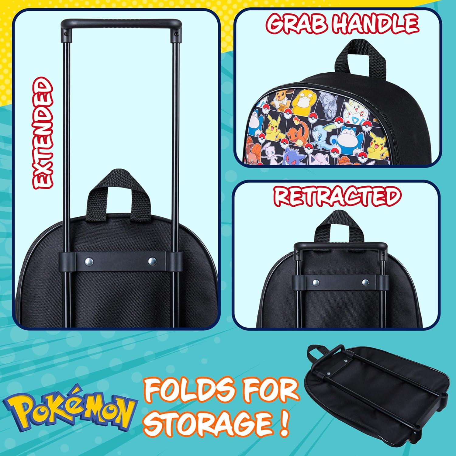Maleta Plegable para Niños Pokemon 39cm 10.5L Negra